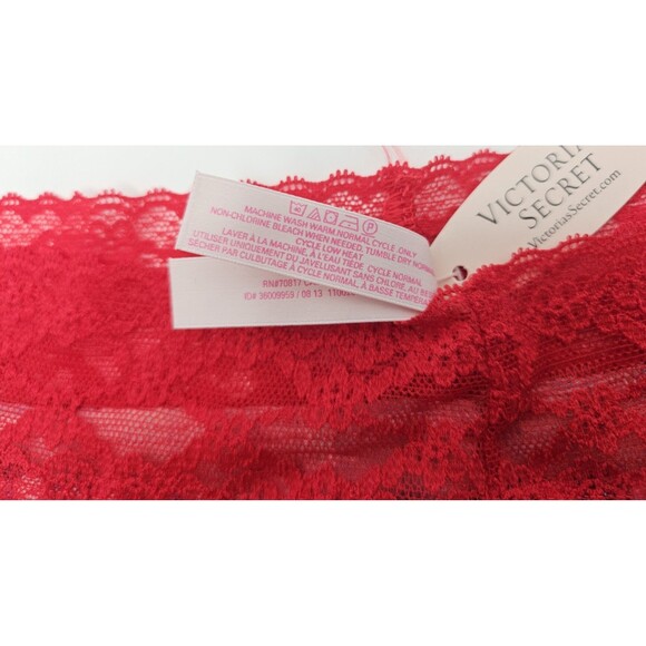 VICTORIA’S SECRET Soft Cotton blend Lace Low Rise Hip Hugger Panty Size S/P Lace - Picture 5 of 5